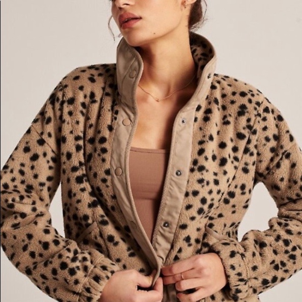 Abercrombie Polar Fleece Snap Up Jacket